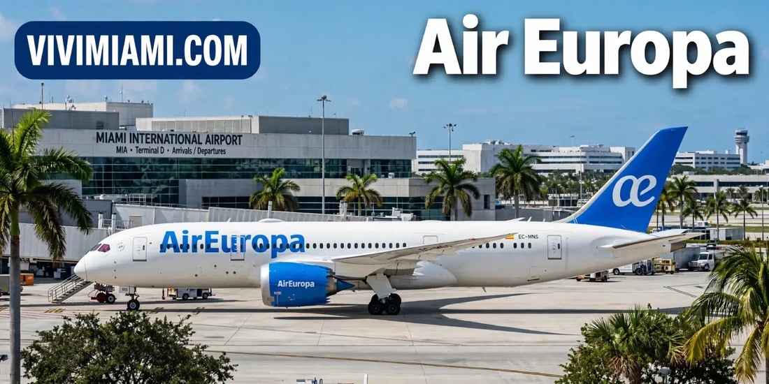 Avión Air Europa aeropuerto Internacional de Miami MIA