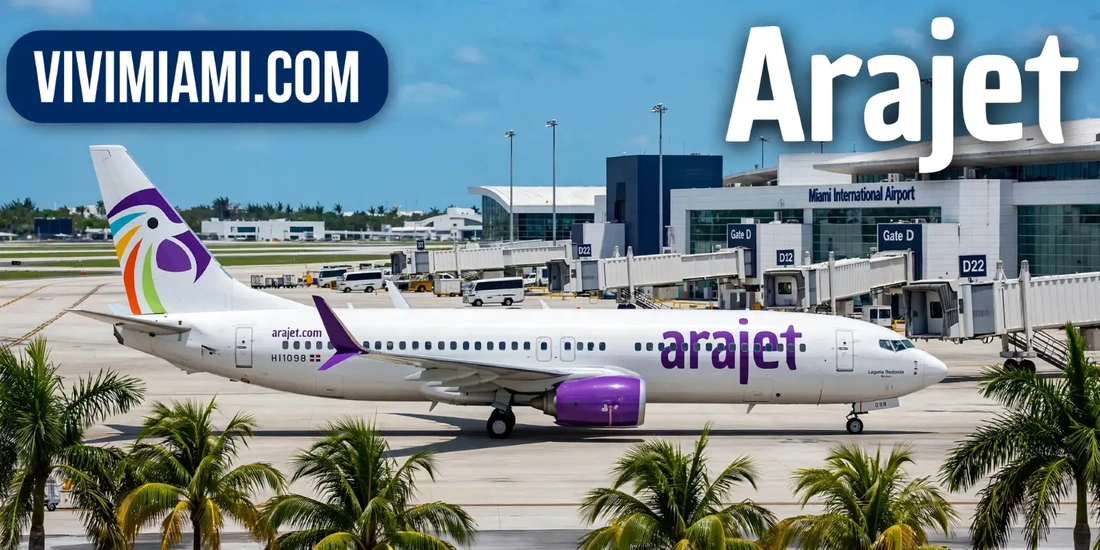 Avión Arajet aeropuerto Internacional de Miami MIA