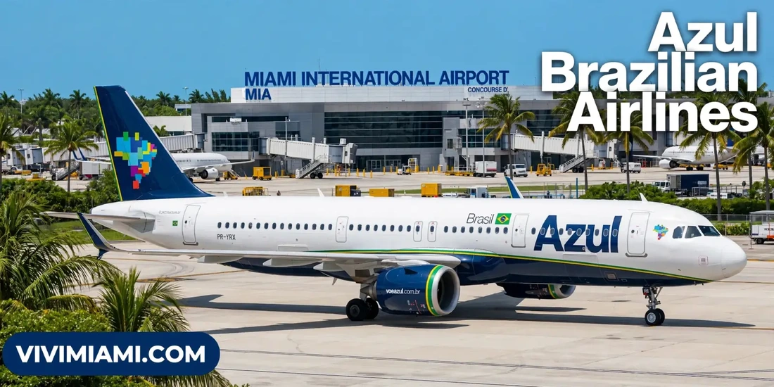 Avión Azul Brazilian Airlines aeropuerto Internacional de Miami MIA