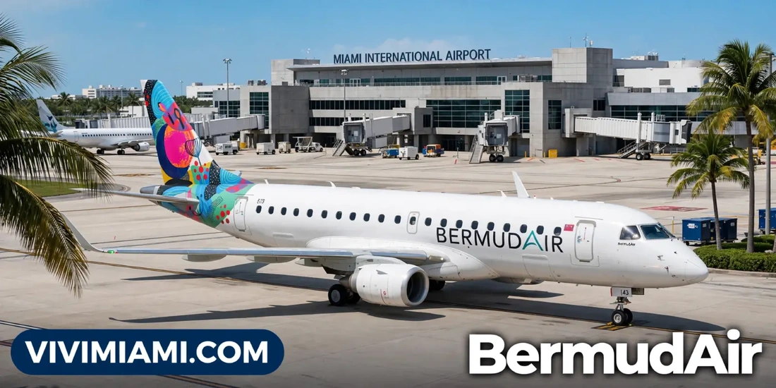 Avión BermudAir aeropuerto Internacional de Miami MIA