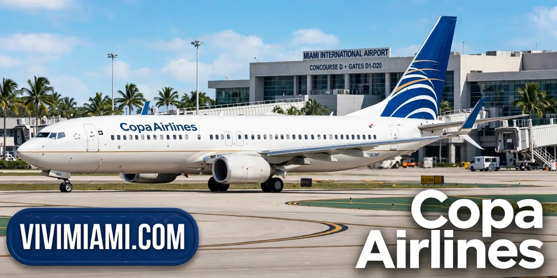 Avión Copa Airlines aeropuerto Internacional de Miami MIA