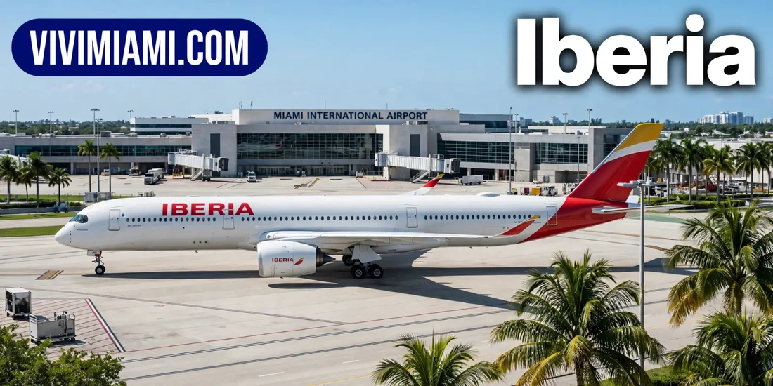 Avión Iberia aeropuerto Internacional de Miami MIA