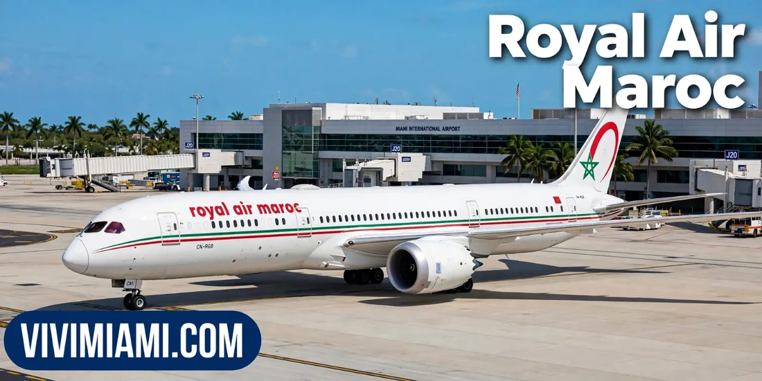 Avión Royal Air Maroc aeropuerto Internacional de Miami MIA