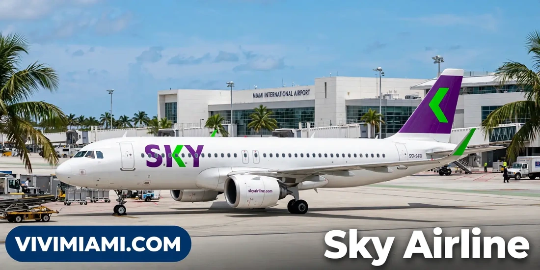 Avión Sky Airline aeropuerto Internacional de Miami MIA