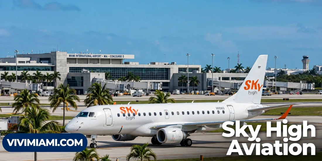 Avión Sky High aeropuerto Internacional de Miami MIA
