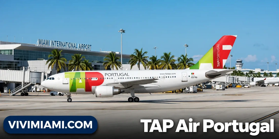Avión TAP Air Portugal aeropuerto Internacional de Miami MIA