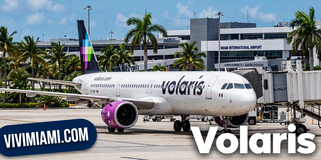 Avión Volaris aeropuerto Internacional de Miami MIA