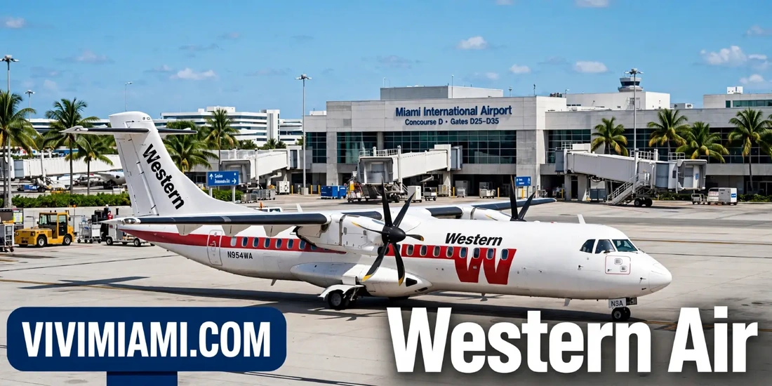 Avión Western Air aeropuerto Internacional de Miami MIA